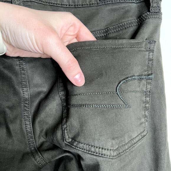American Eagle Green Sateen Jeggings LAST CALL - Picture 4 of 7